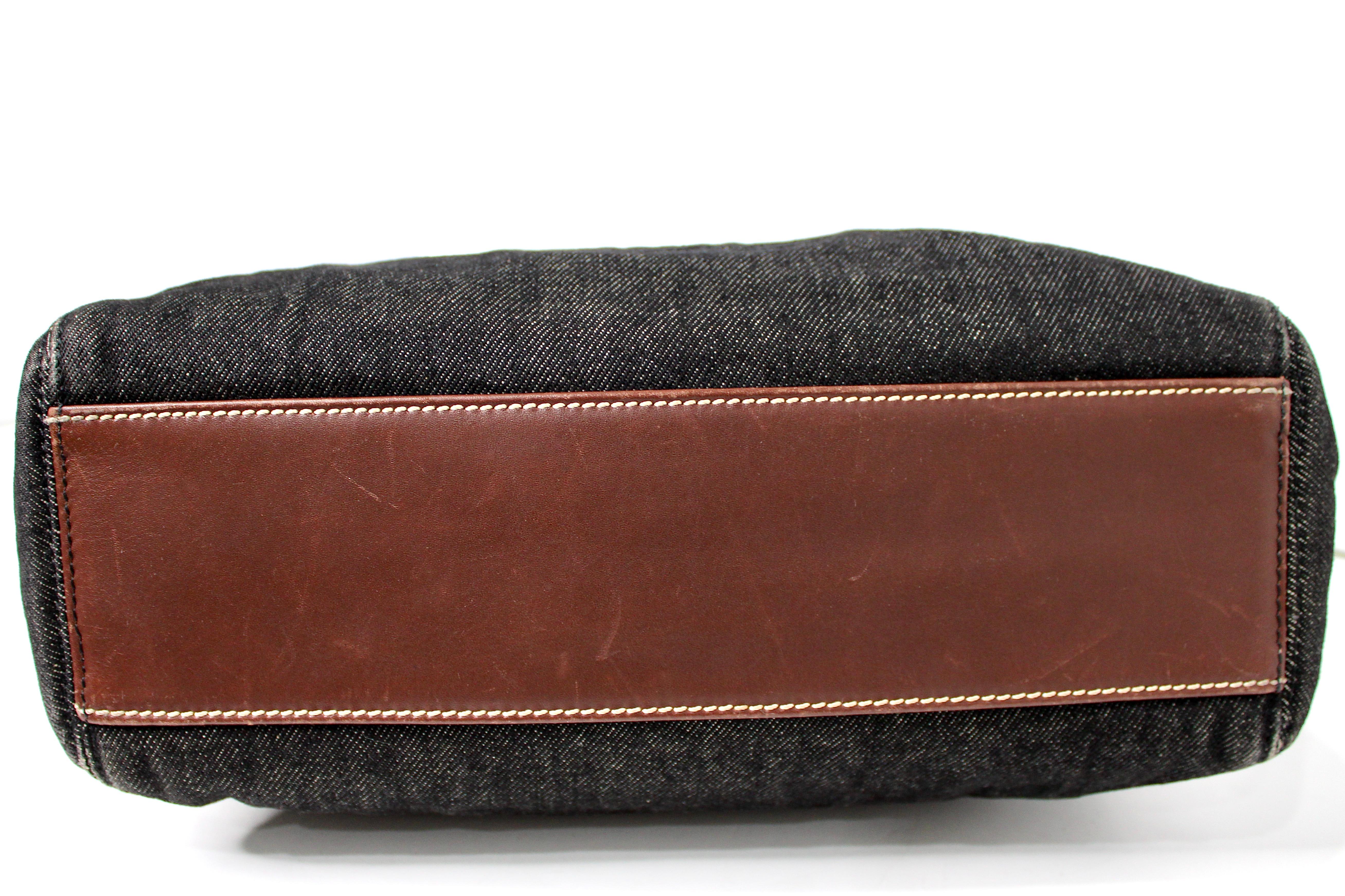 Chanel Black Denim Coco Mark Tote Bag circa Y2K For Sale 4