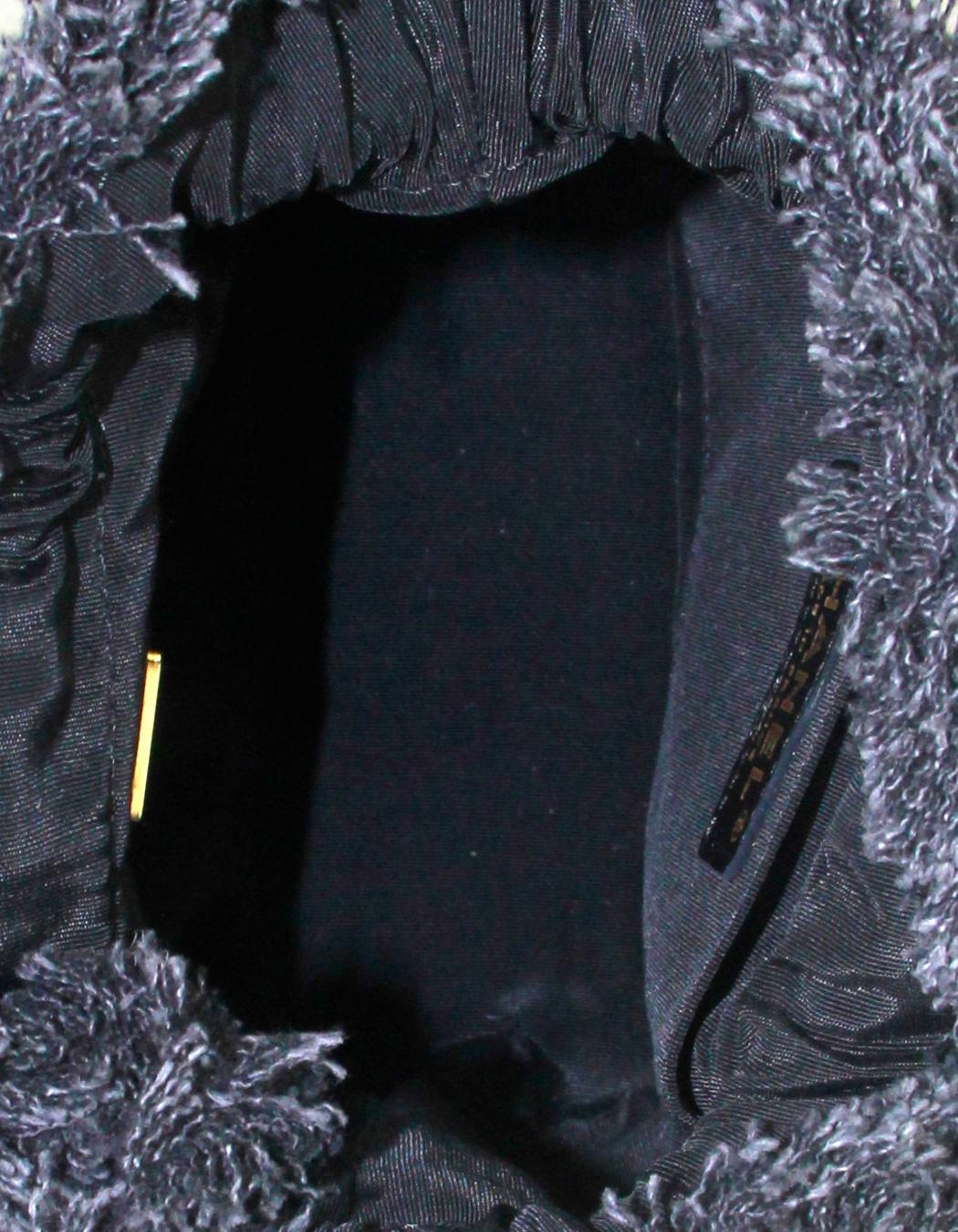 Chanel Black Denim Logo Quilted Mood Mini Bucket Crossbody Bag 2