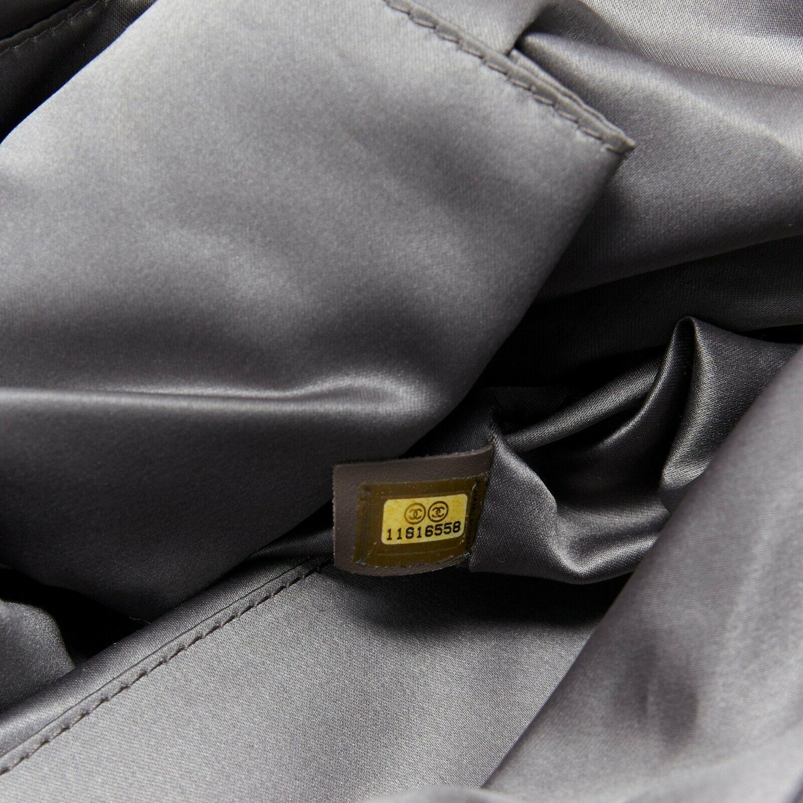 CHANEL black diamond quilted pebbled leather 2.55 braid strap shoulder bag 4