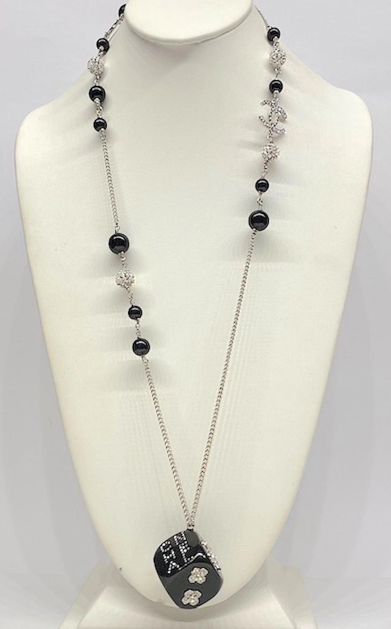 Chanel Black Dice Pendant Necklace, 2018 Autumn Collection at 1stDibs ...