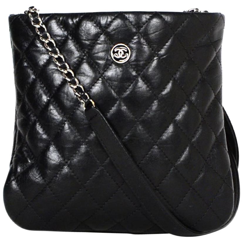 Chanel Cream Quilted Leather Crossbody Bag