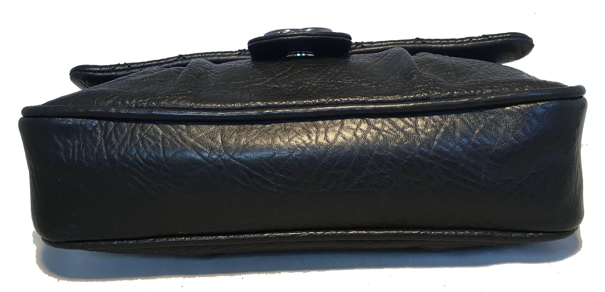 Women's Chanel Black Textured Quilted Calfskin Classic Flap Shoulder Bag