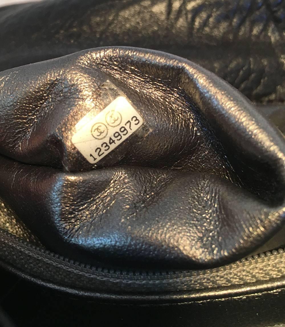 Chanel Black Textured Quilted Calfskin Classic Flap Shoulder Bag 4