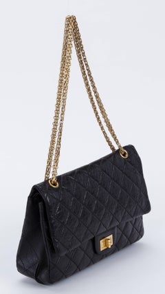 Chanel Black Distressed Reissue Jumbo Bag