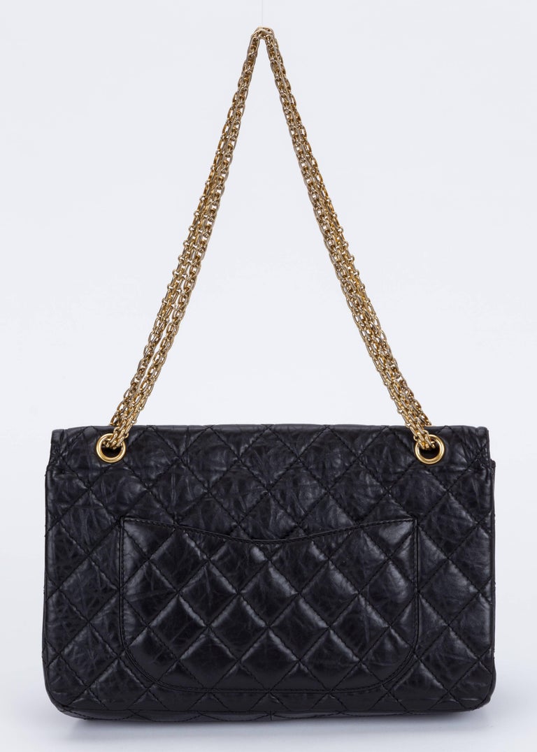 Chanel Black Distressed Reissue Jumbo Bag For Sale at 1stDibs