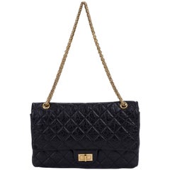 Chanel Black Distressed Reissue Jumbo Bag