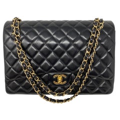 Chanel Black Double Flap Maxi Bag