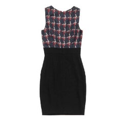 CHANEL Black Dress 'Paris-Venise' in Silk and Wool Size 38EU