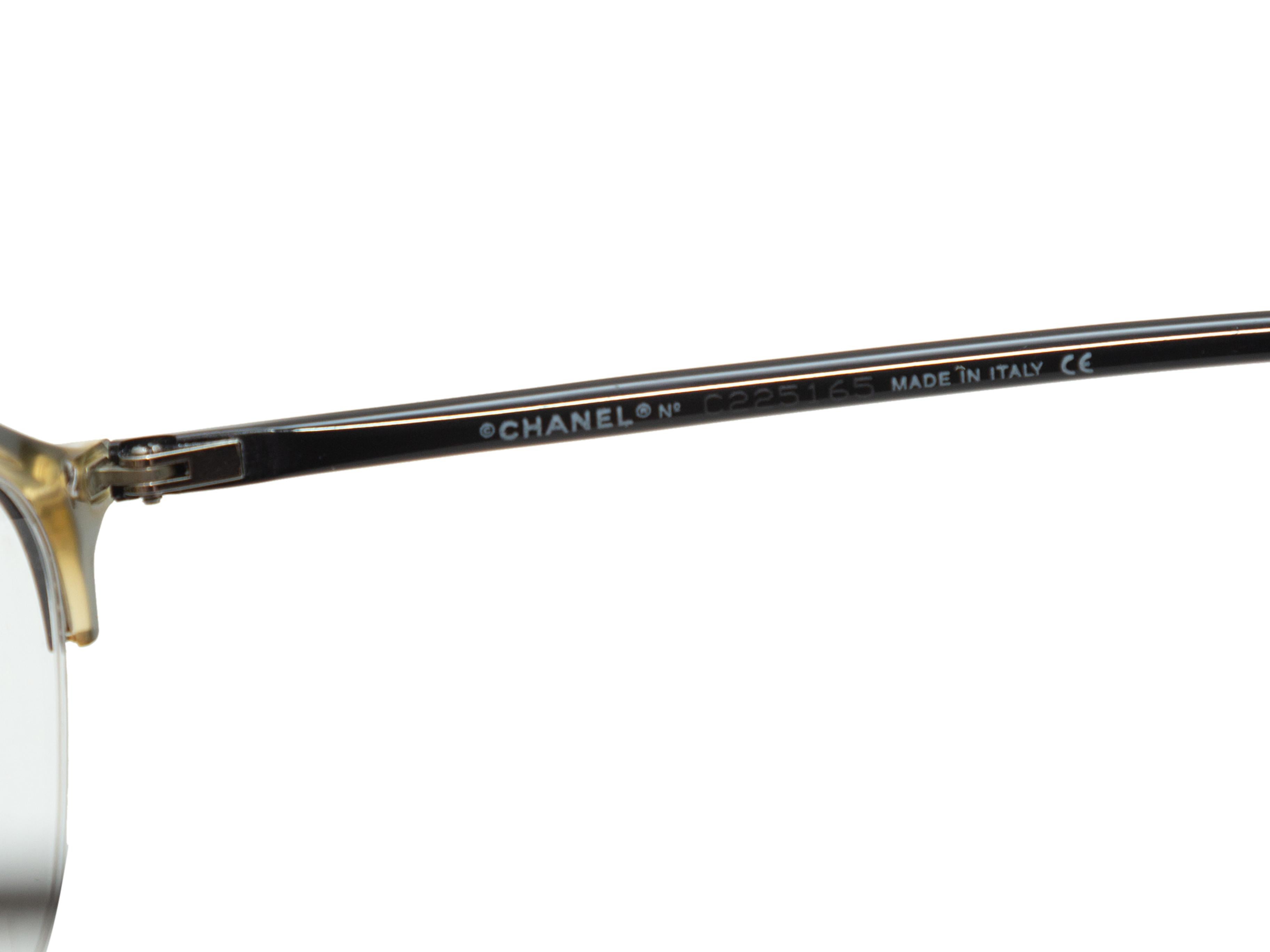 Women's Chanel Black Early 2000s Half Frame Eyeglasses