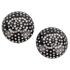 Chanel black earrings