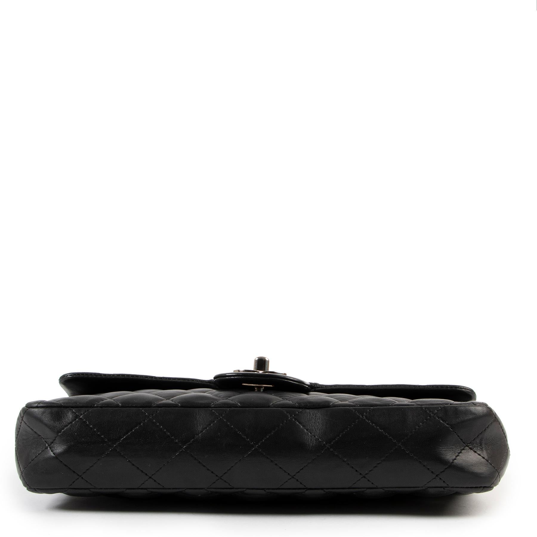 Women's or Men's Chanel Black East West Flap Shoulder Bag
