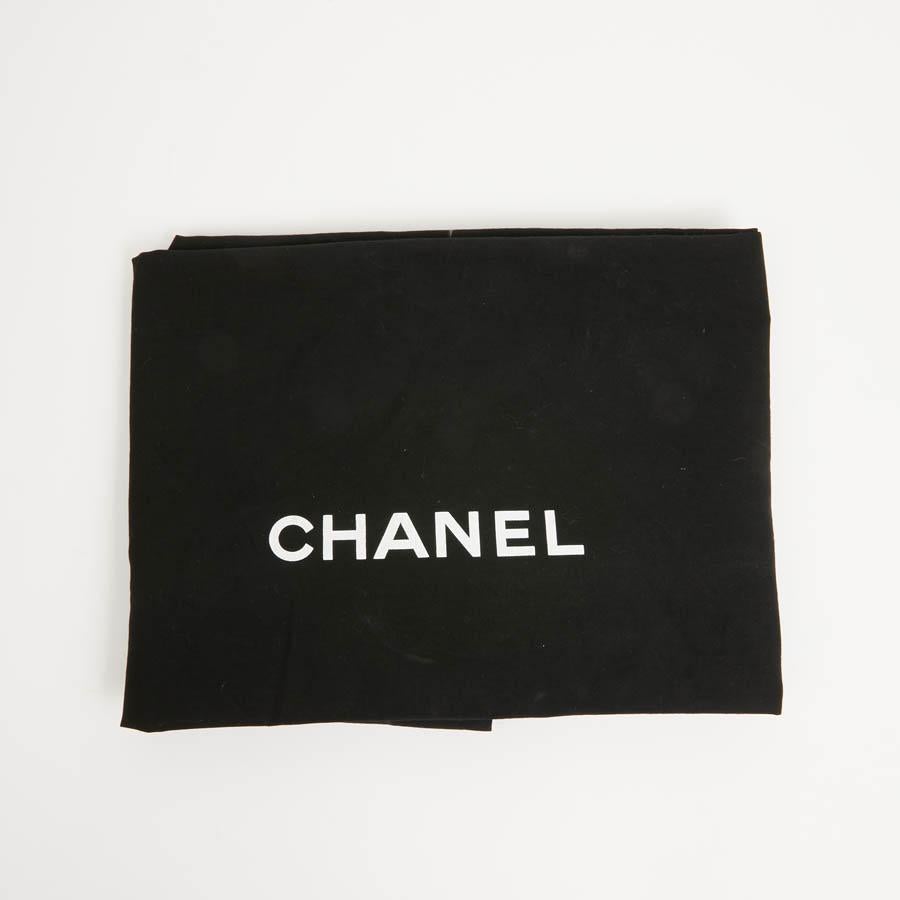 CHANEL Black Embossed Leather Tote Bag 11