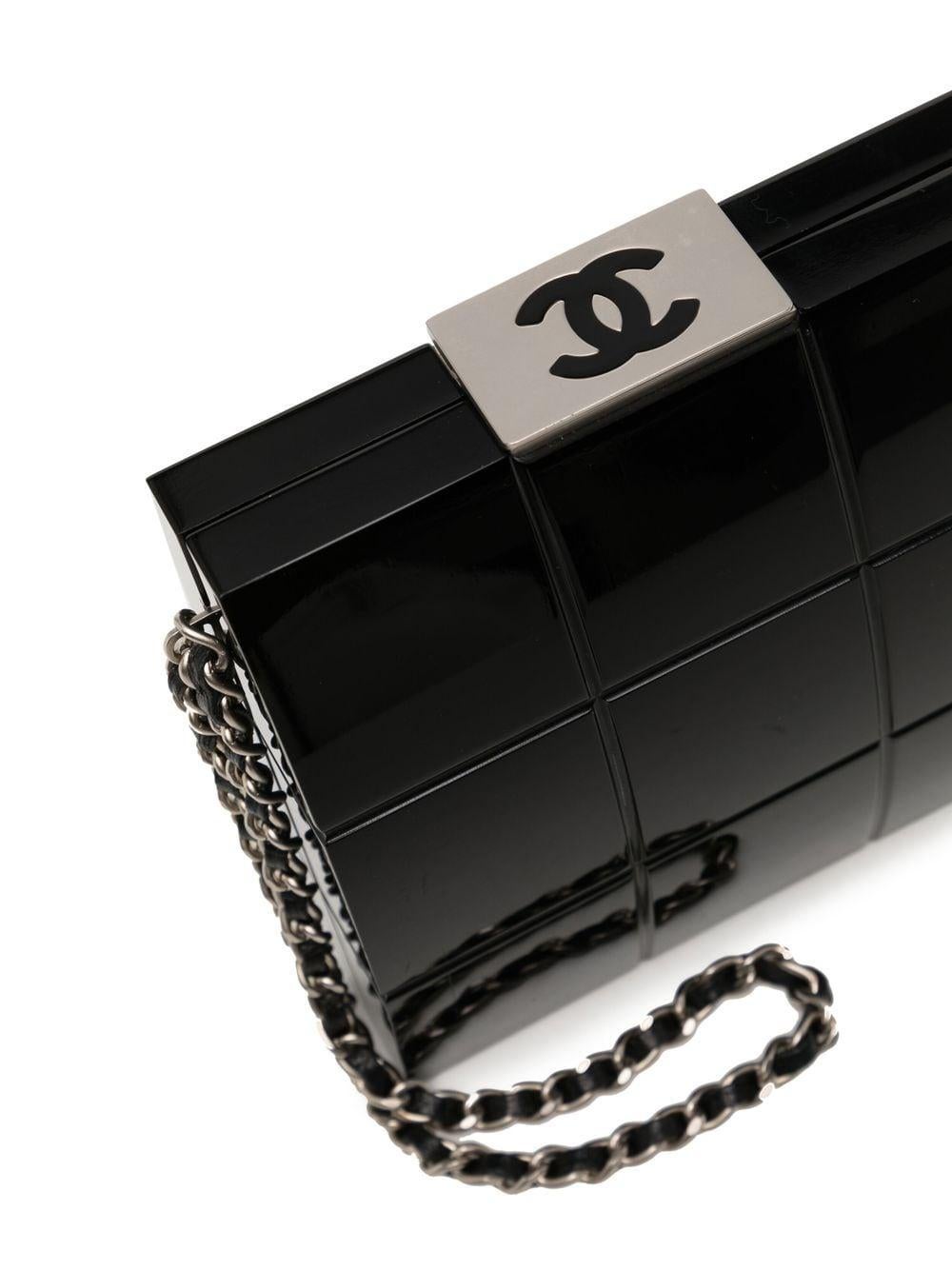 Chanel Black Enamel Minaudière For Sale 6