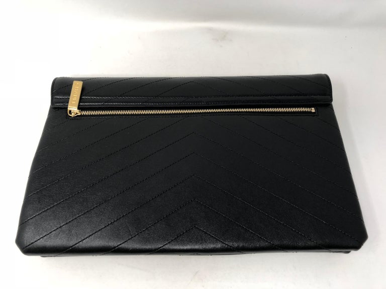 Chanel Black Envelope Chevron Clutch at 1stDibs chanel chevron clutch