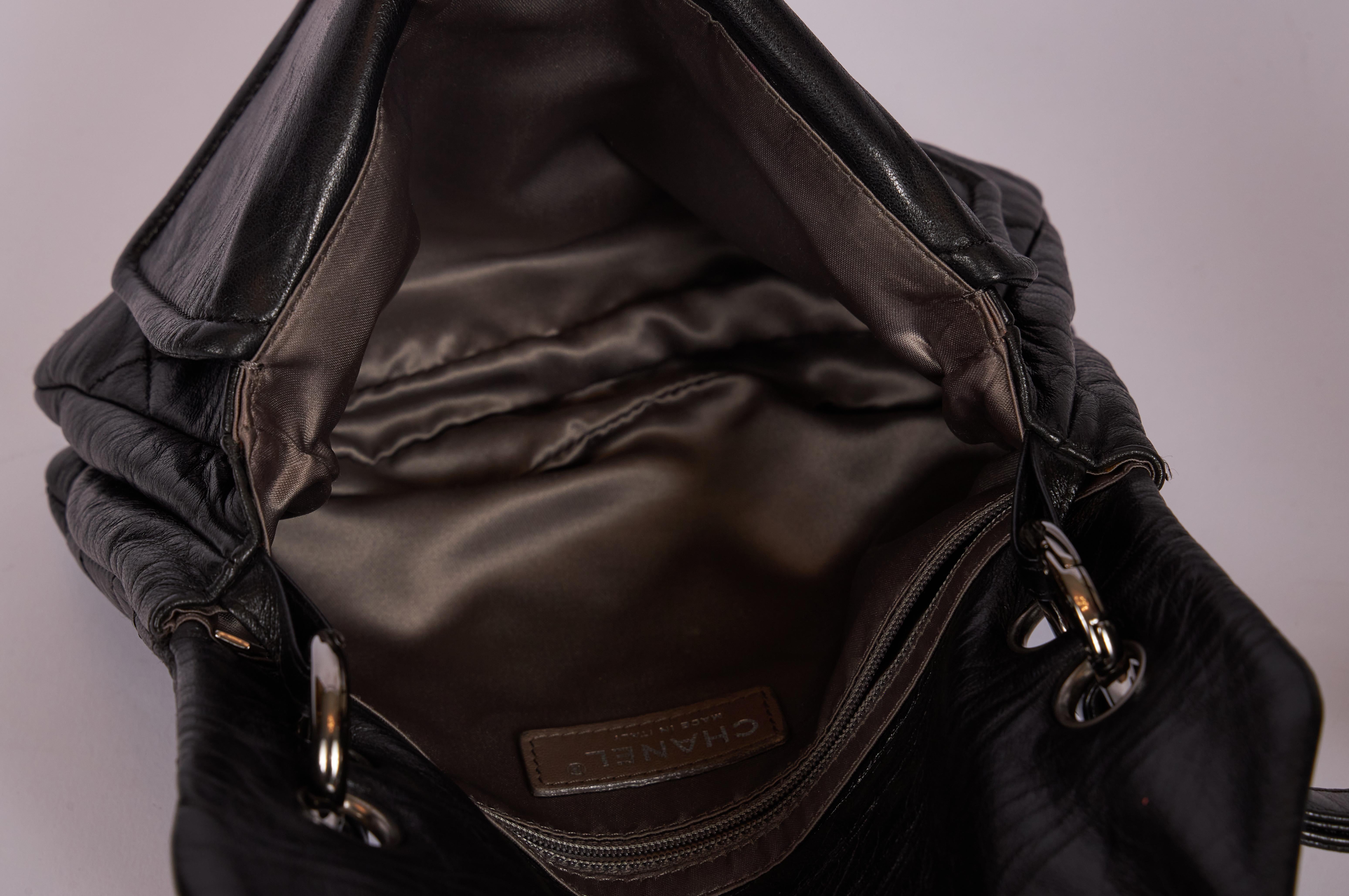 Chanel Black Envelope Shoulder Bag In Excellent Condition In West Hollywood, CA