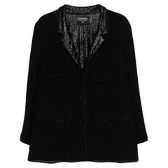 Chanel Black Evening Tweed Jacket