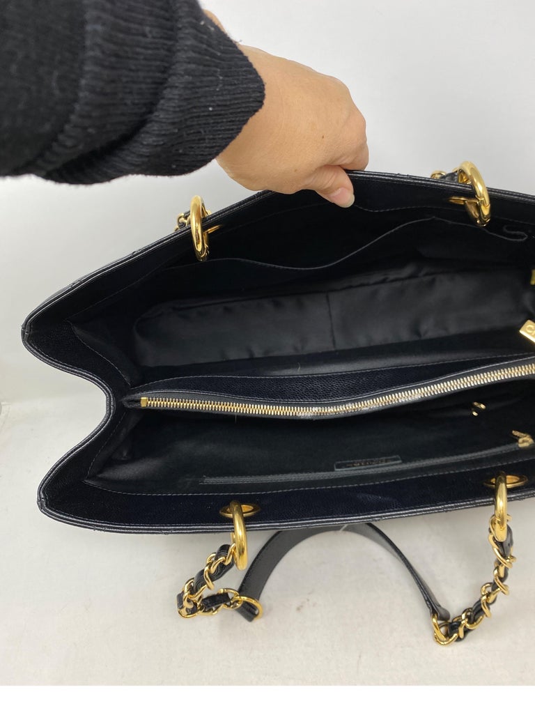 Chanel Black Extra Large Grand Shopper Tote Bag For Sale at 1stDibs