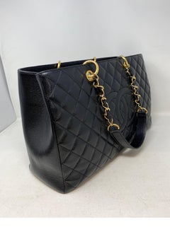 Chanel Schwarz Extra Große Shopper Tote Bag