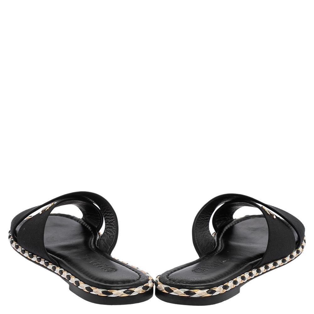 chanel criss cross slides