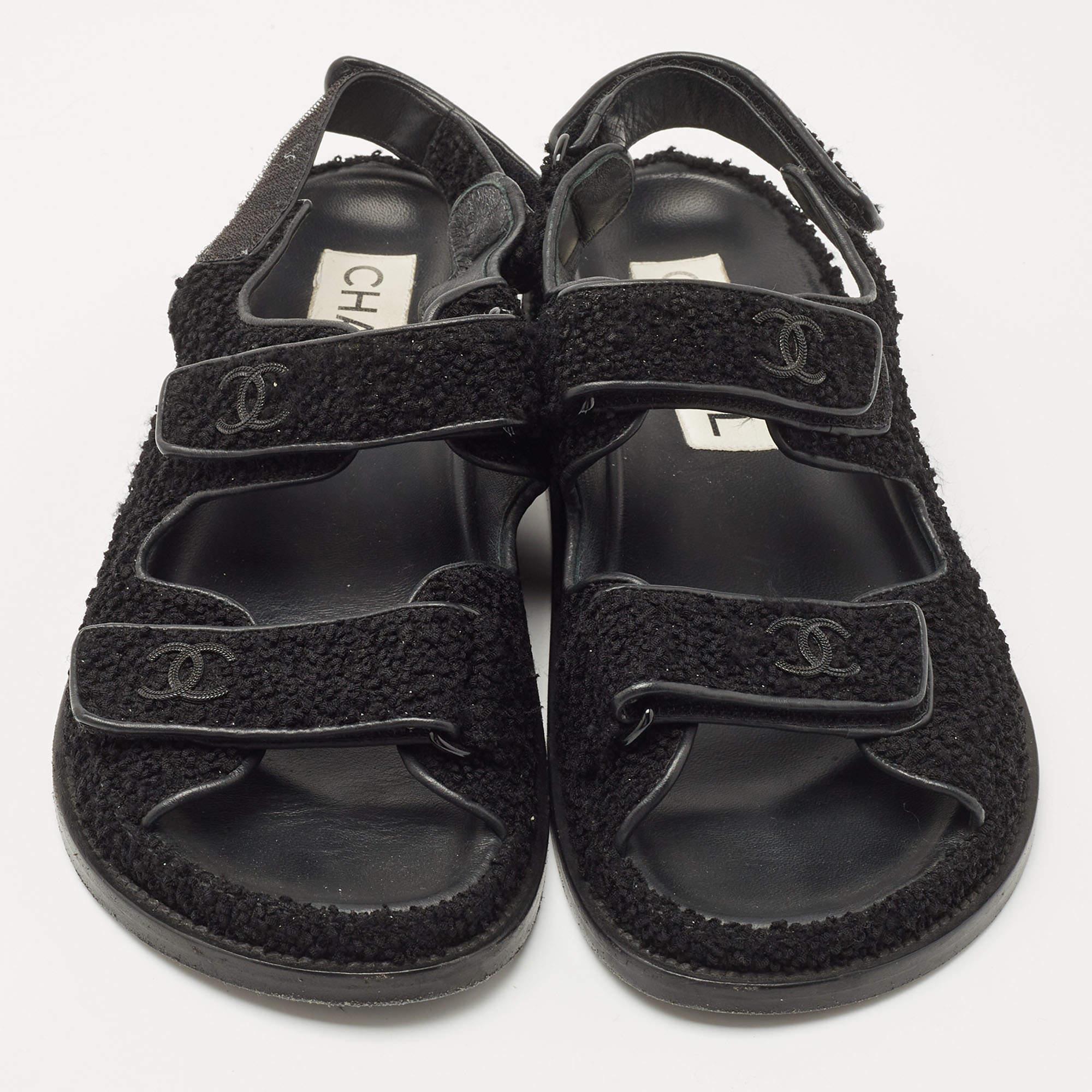 Chanel Dad Sandals Black - 6 For Sale on 1stDibs | black chanel dad sandals,  black dad sandals, chanel dad sandals price