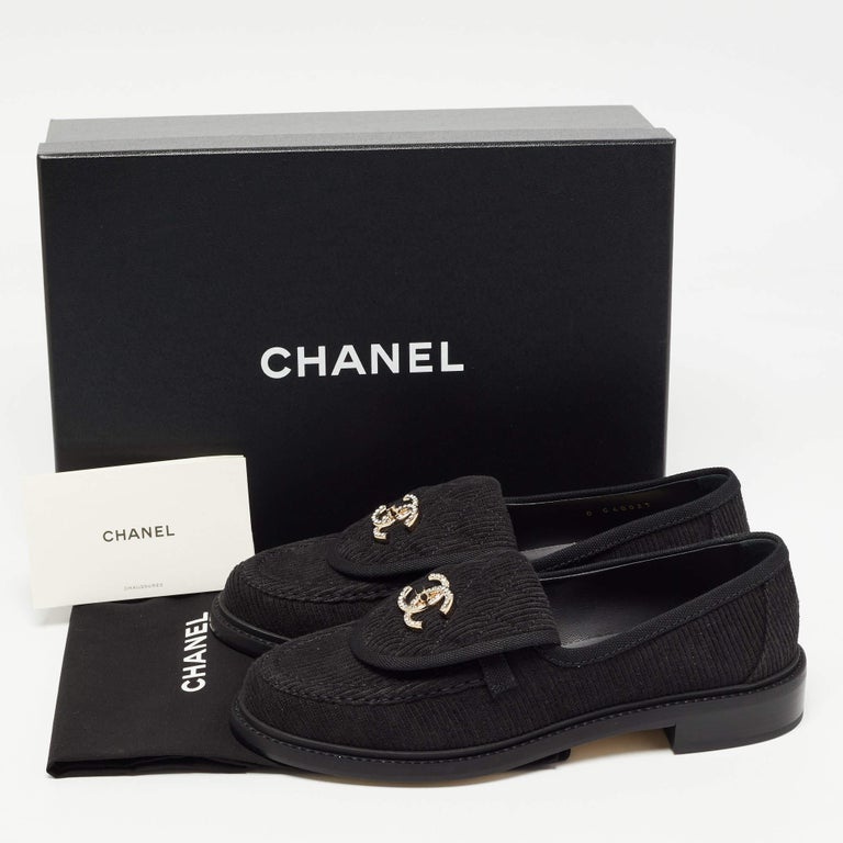Chanel Velour Cap-Toe Flats - Size 38