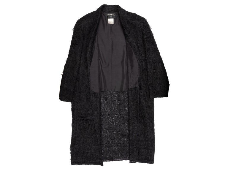 Women's Chanel Black Fall 1998 Mohair & Wool Coat For Sale