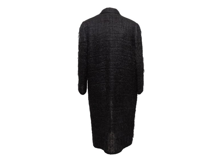 Chanel Black Fall 1998 Mohair & Wool Coat For Sale 4