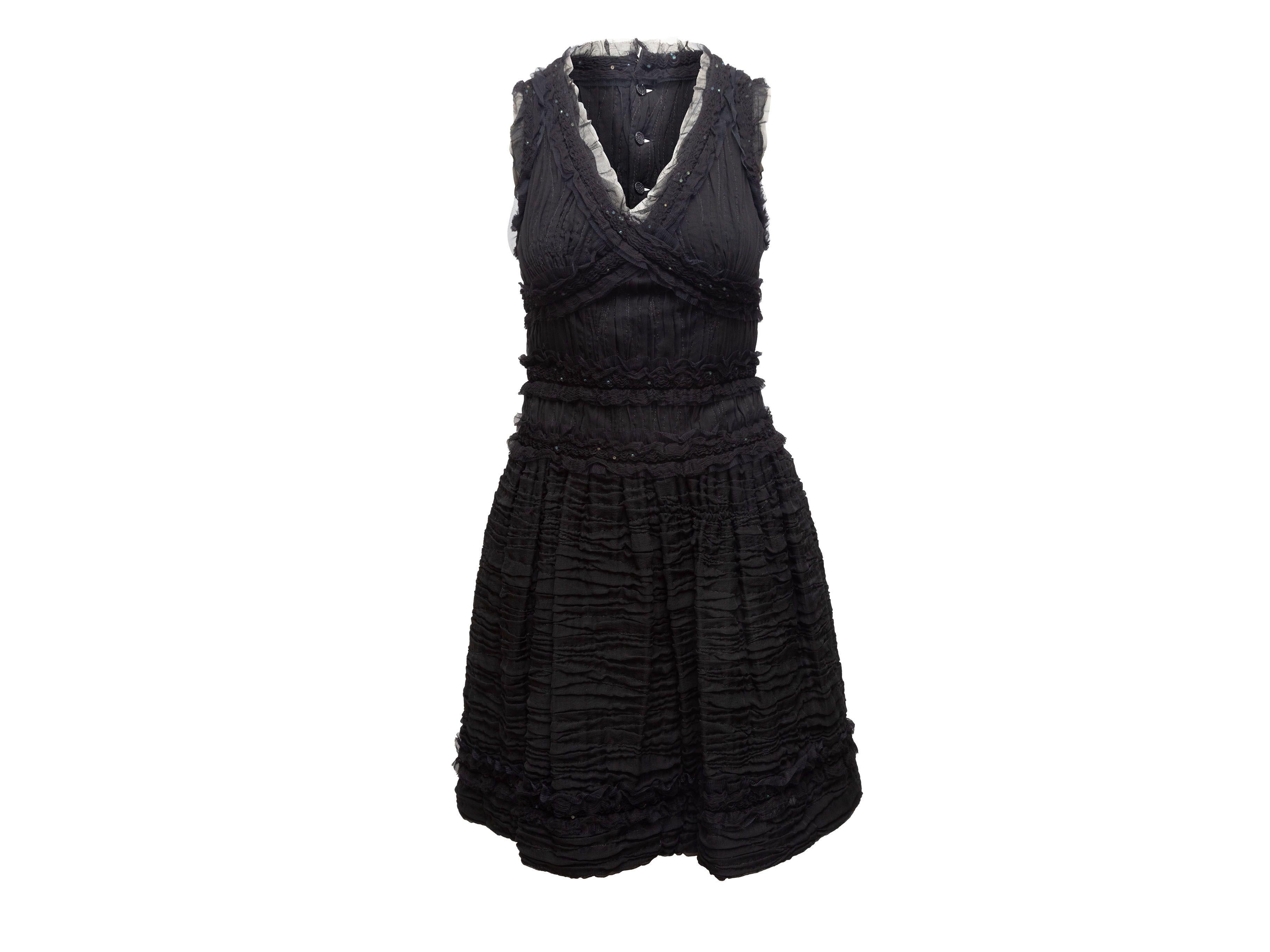 Chanel Black Fall 2005 Textured Sleeveless Dress 1