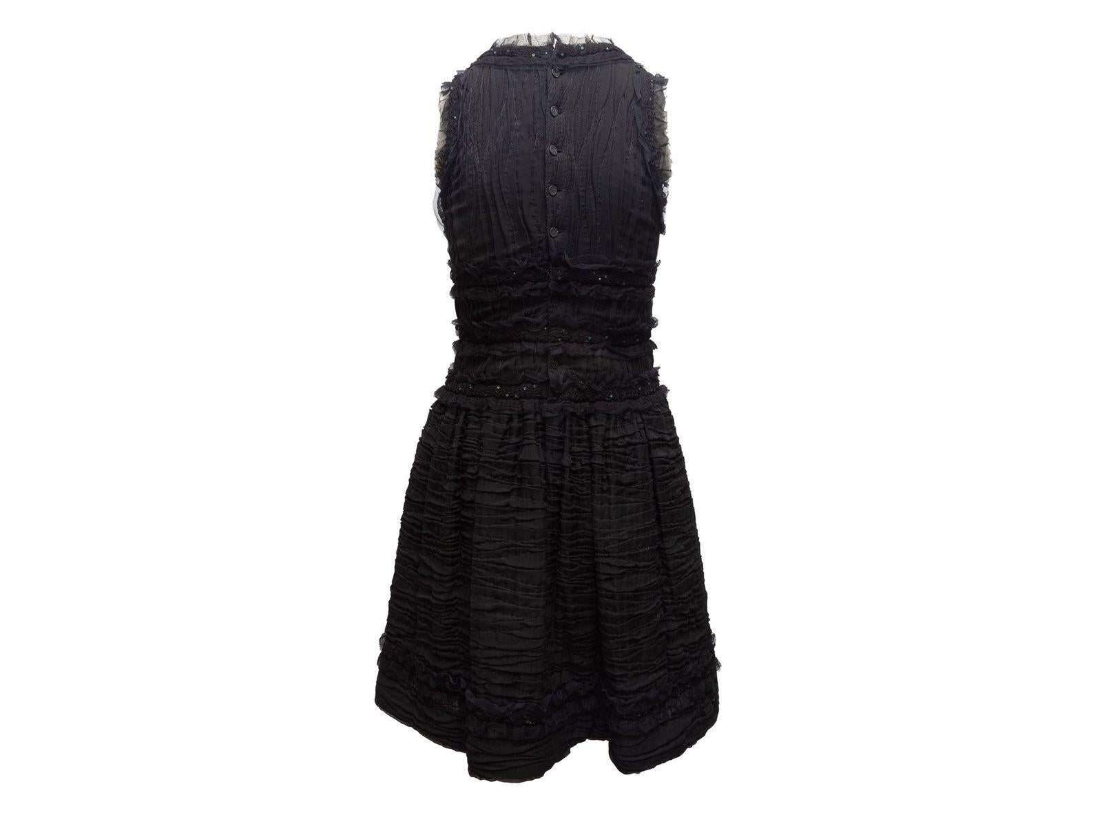 Chanel Black Fall 2005 Textured Sleeveless Dress 3