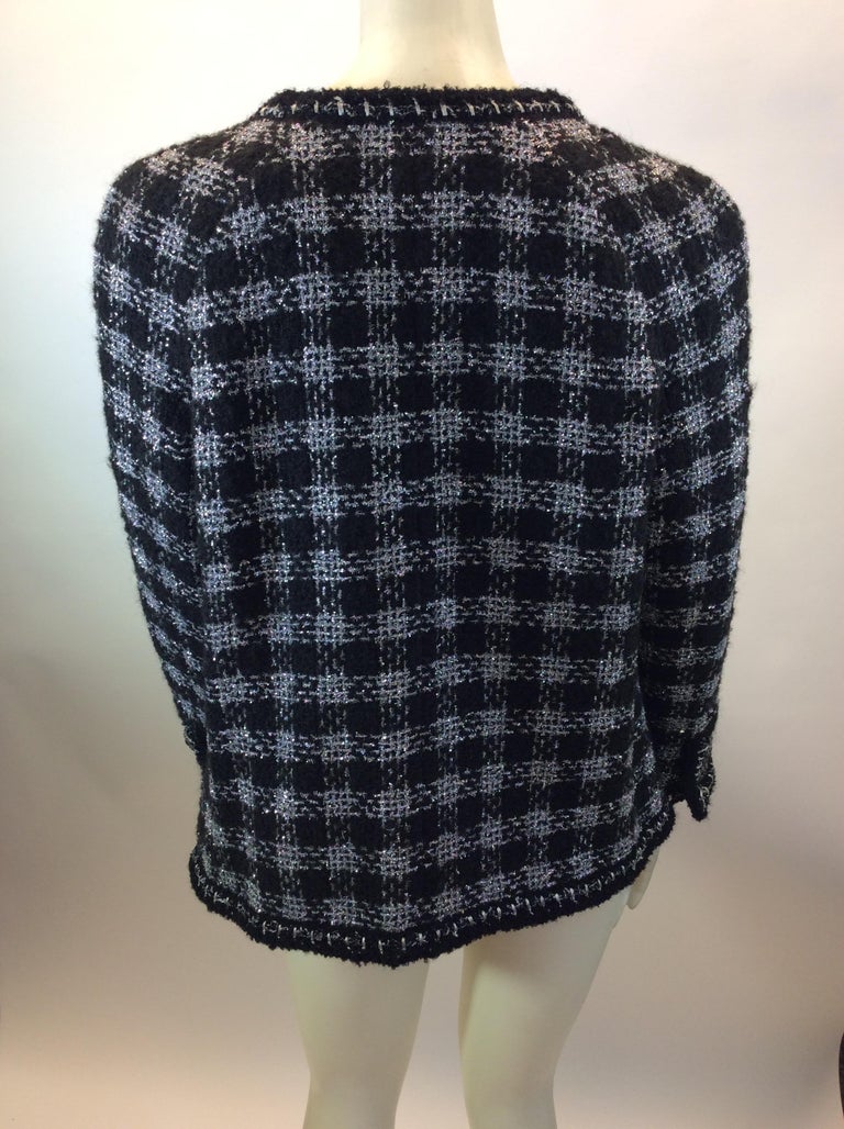 Chanel Black Fantasy Tweed Wool Jacket For Sale at 1stDibs