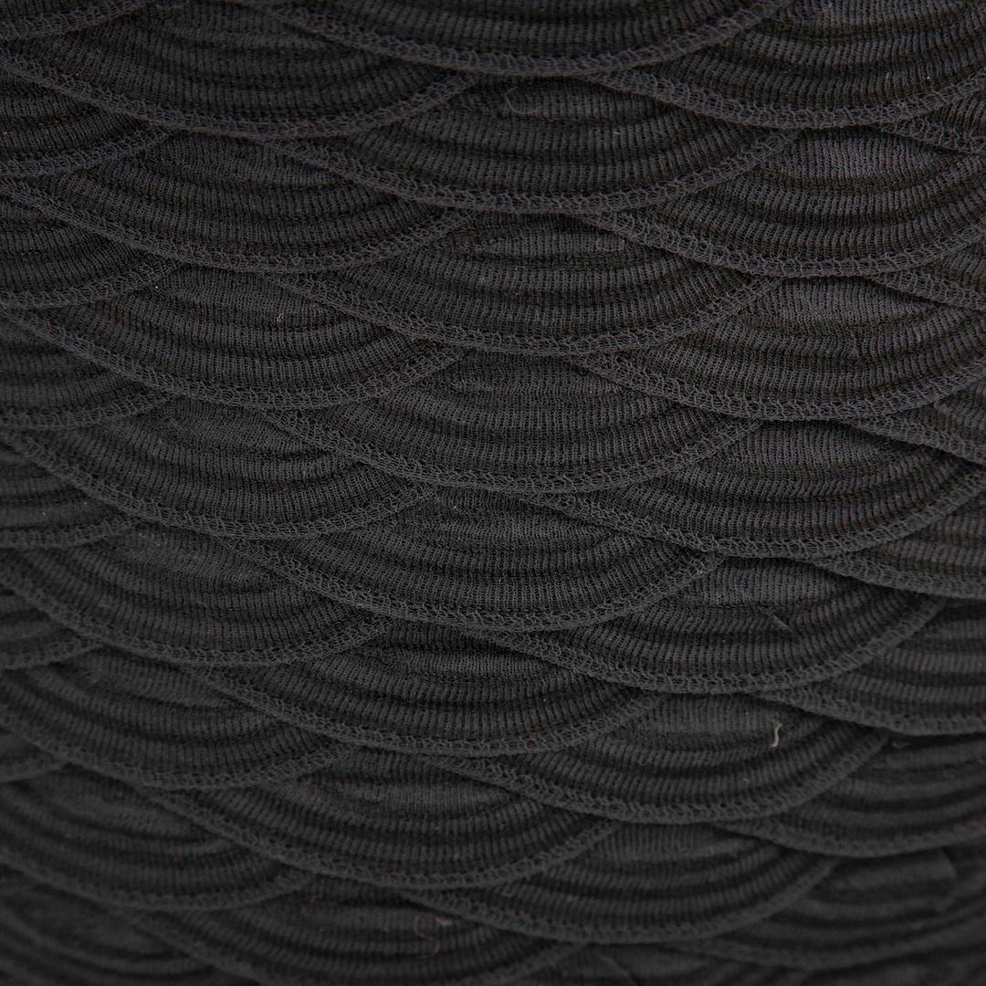 Women's Chanel Black Fish Tail Textured V-Neck Mini Dress Size M