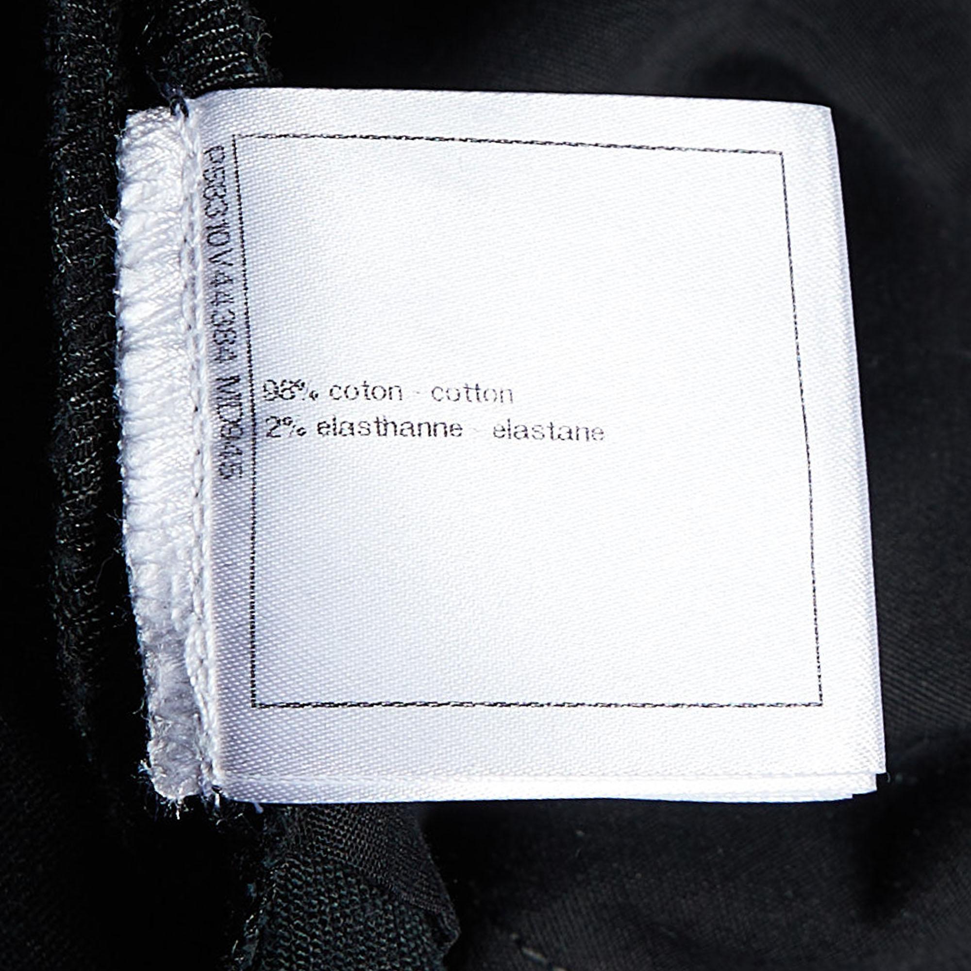 Women's Chanel Black Flock Quilt Print Denim Slim Fit Jeans M/Waist 31