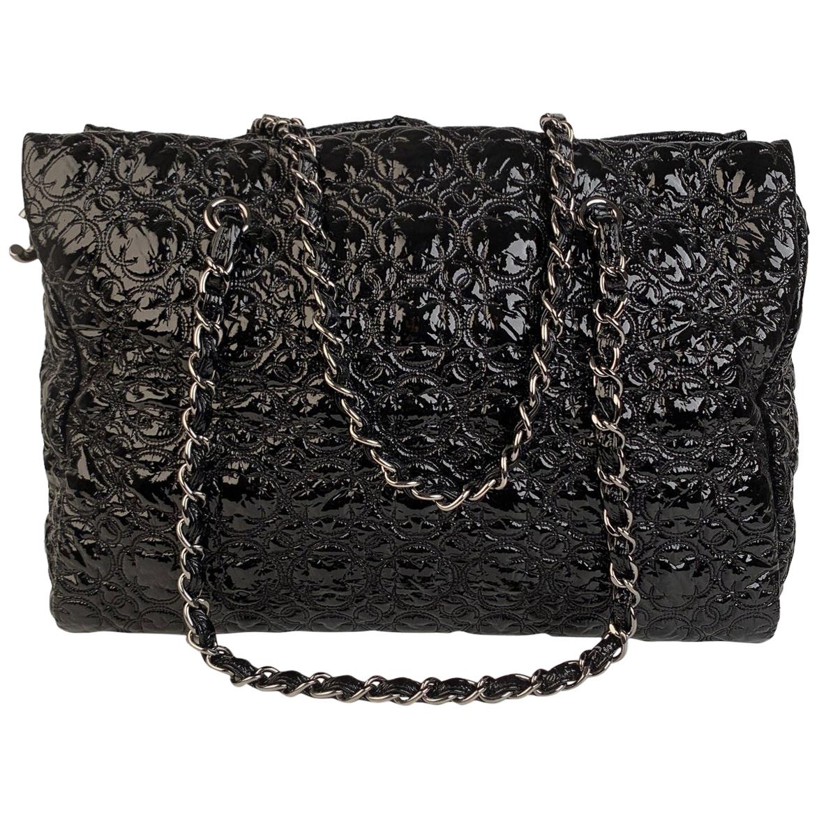 chanel patent leather tote