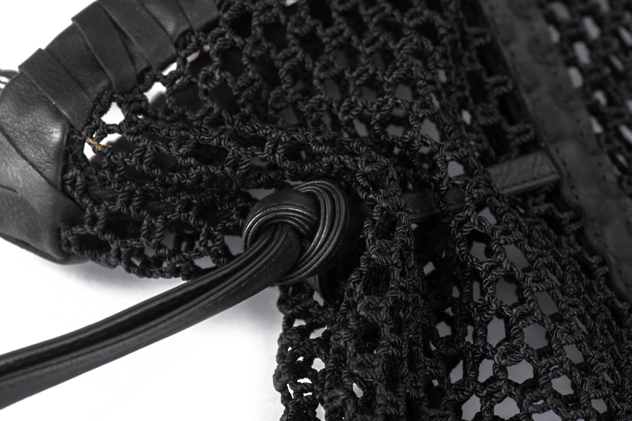 Chanel Black Fringe CC Tote Handbag For Sale 4
