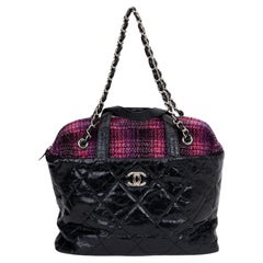 Chanel 2 Way Tote Bag in Schwarz & Fuchsia
