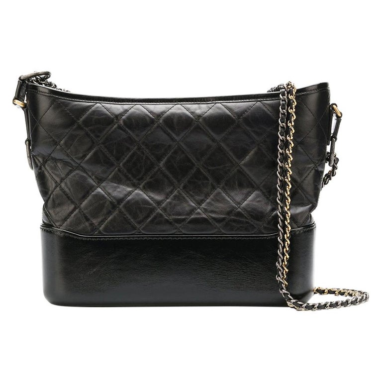 Chanel Black Gabrielle Hobo Bag at 1stDibs