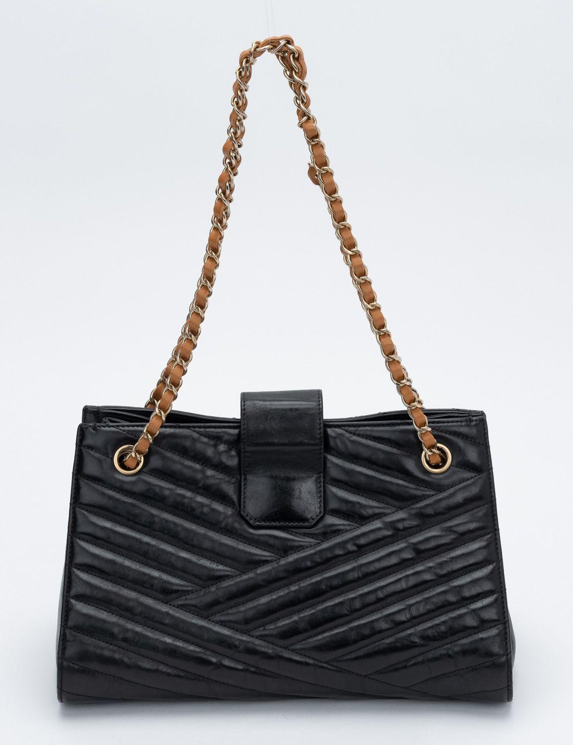 Chanel Black Gabrielle Shoulder Bag In Excellent Condition For Sale In West Hollywood, CA