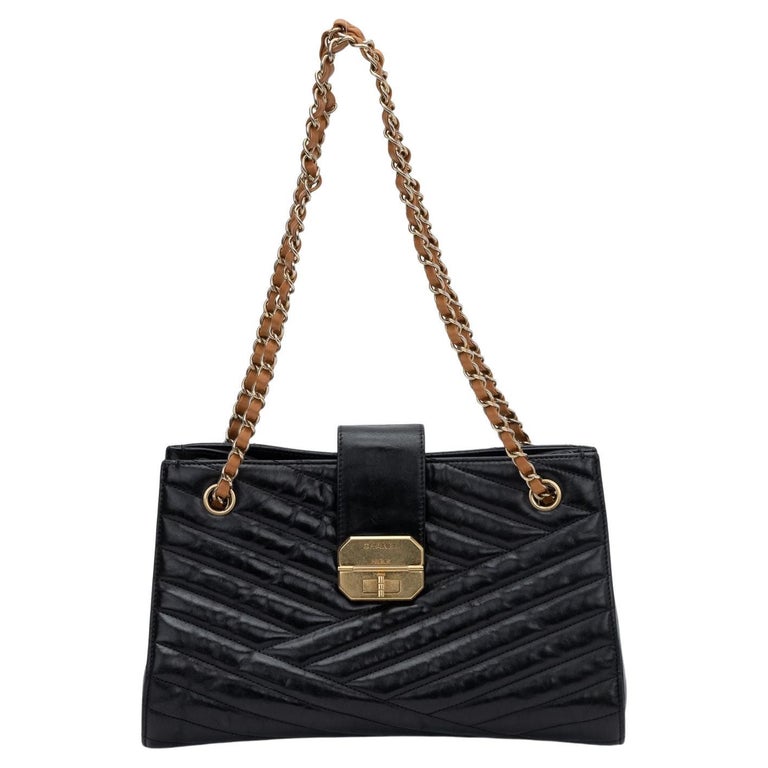 Chanel Large Blue Black Gabrielle Bag - Vintage Lux