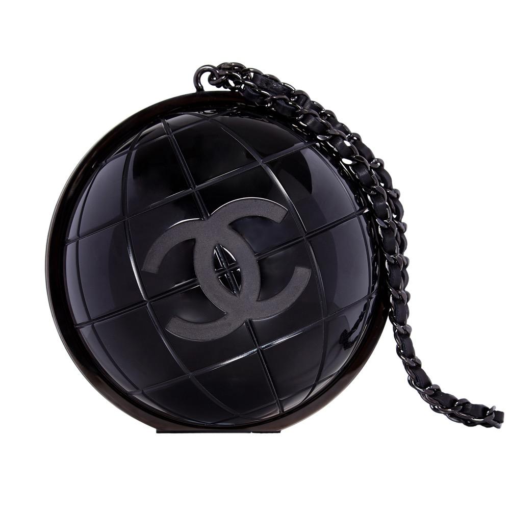 Chanel Black Globe Minaudière Clutch 3