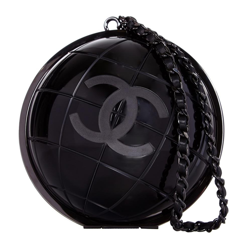 Chanel Black Globe Minaudière Clutch 4
