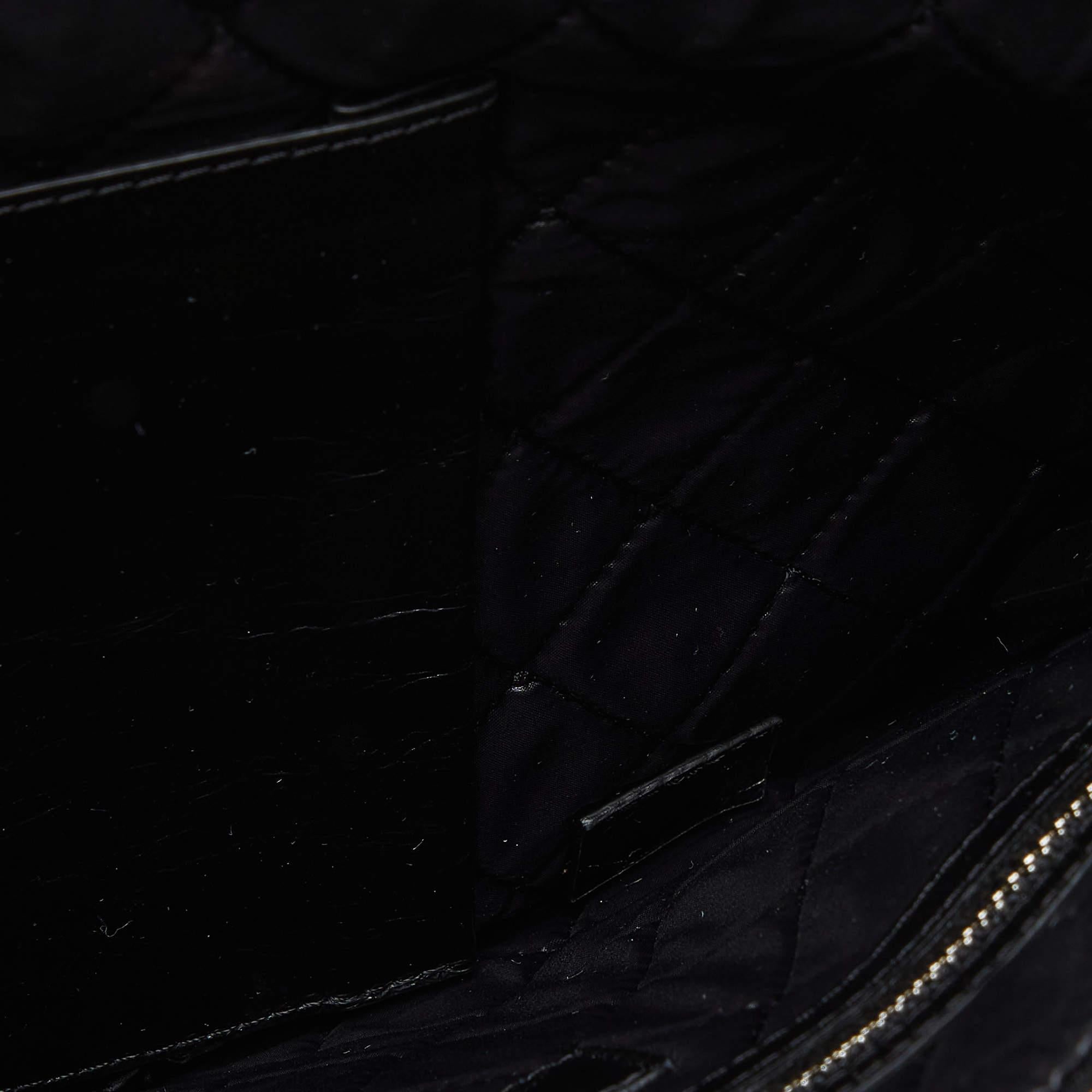 Chanel Black Glossy Leather Je Ne Suis Pas En Solde Pouch 6