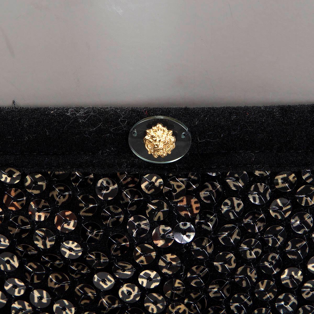 CHANEL black & gold 2017 17A LOGO SEQUIN BANDEAU Jumpsuit 38 S For Sale 2