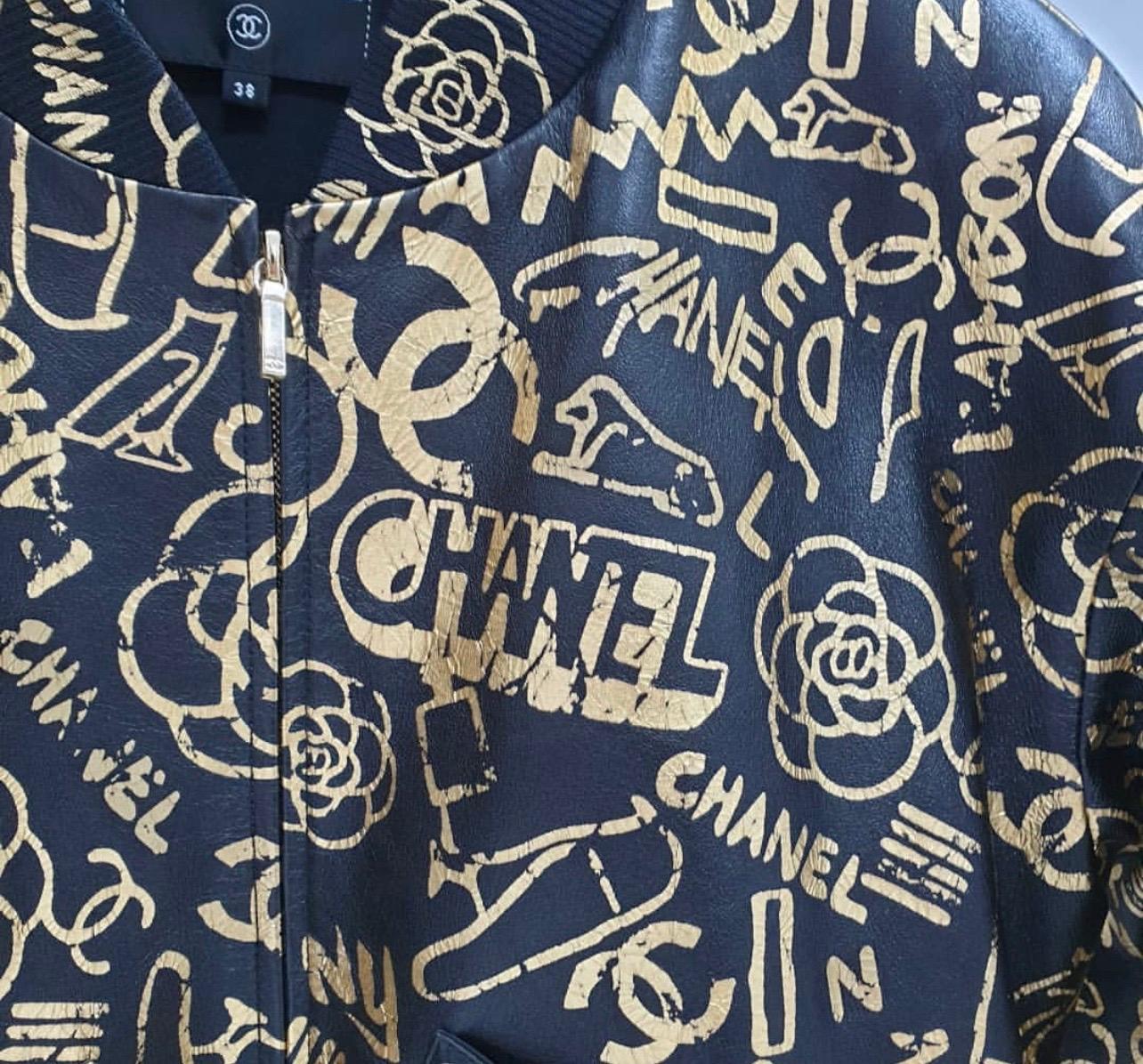chanel black and gold jacket