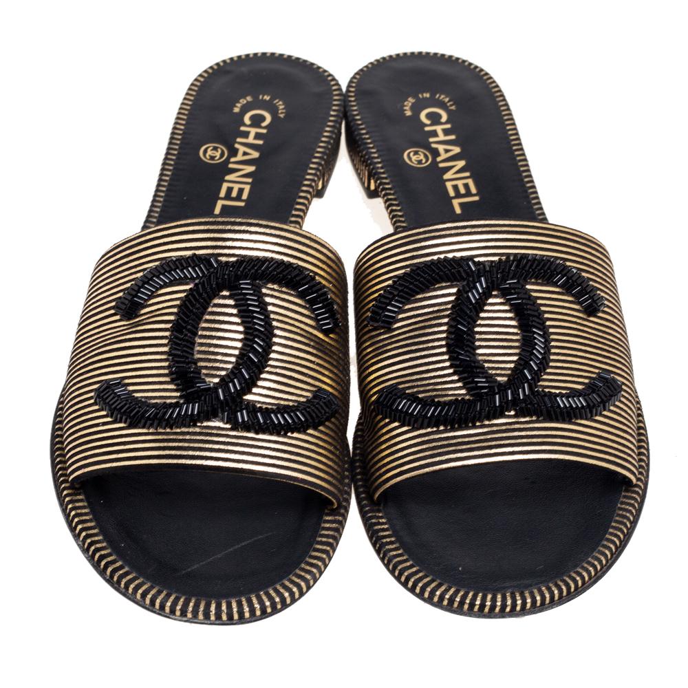 black and gold sandals