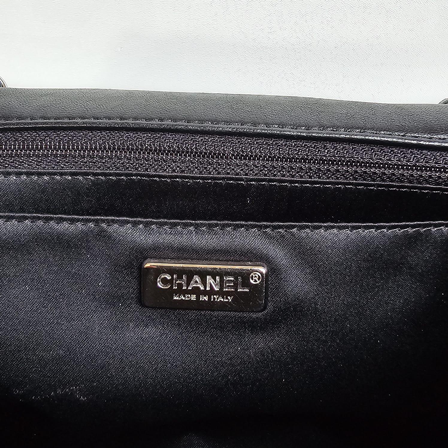 Chanel Black Gold Matte Sequin Medium Single Flap Bag For Sale 7