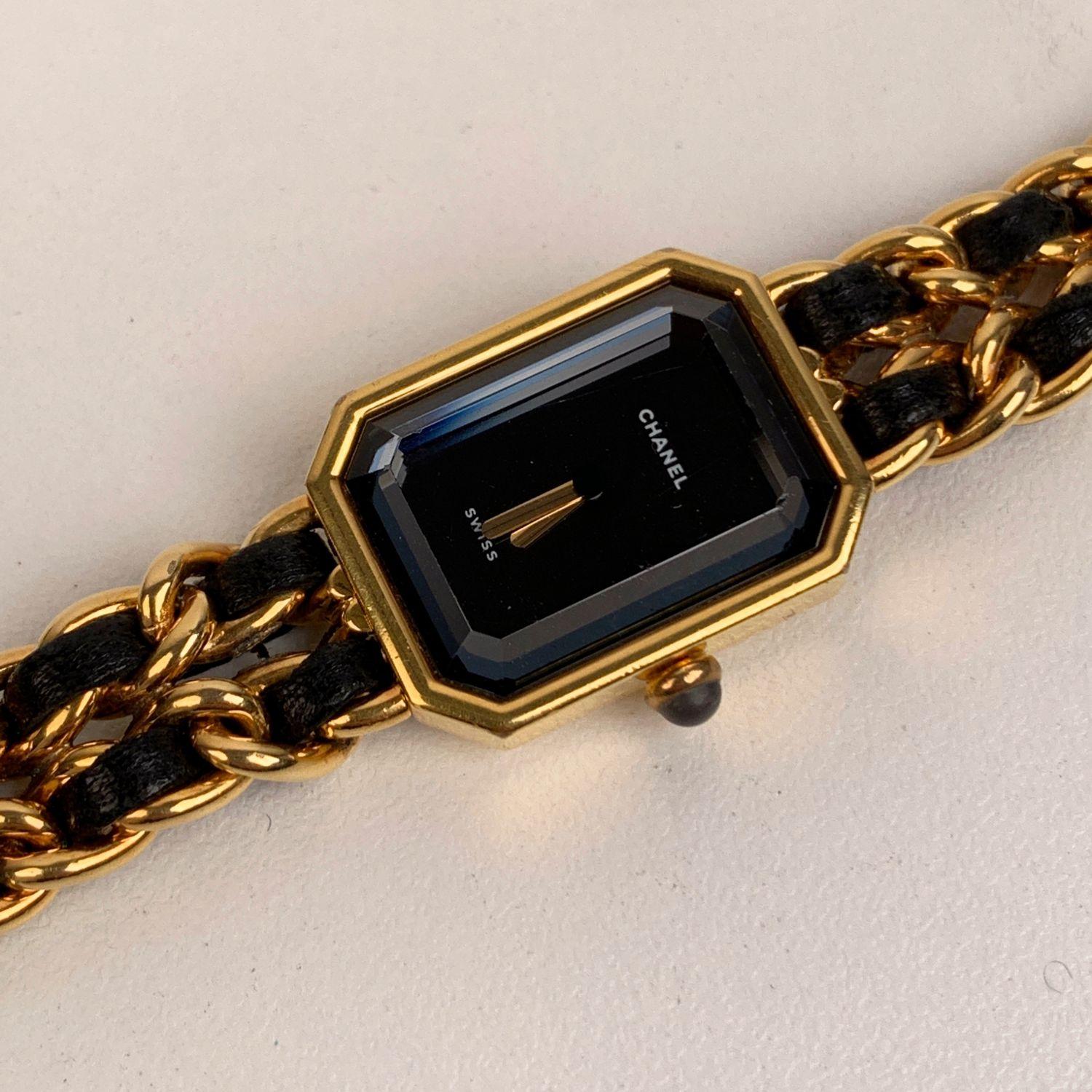 Women's Chanel Black Gold Plated Stainless Steel Premiere Watch
