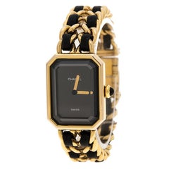 Chanel Black Gold-Plated Stainless Steel Premiere Women's Wristwatch 20MM
