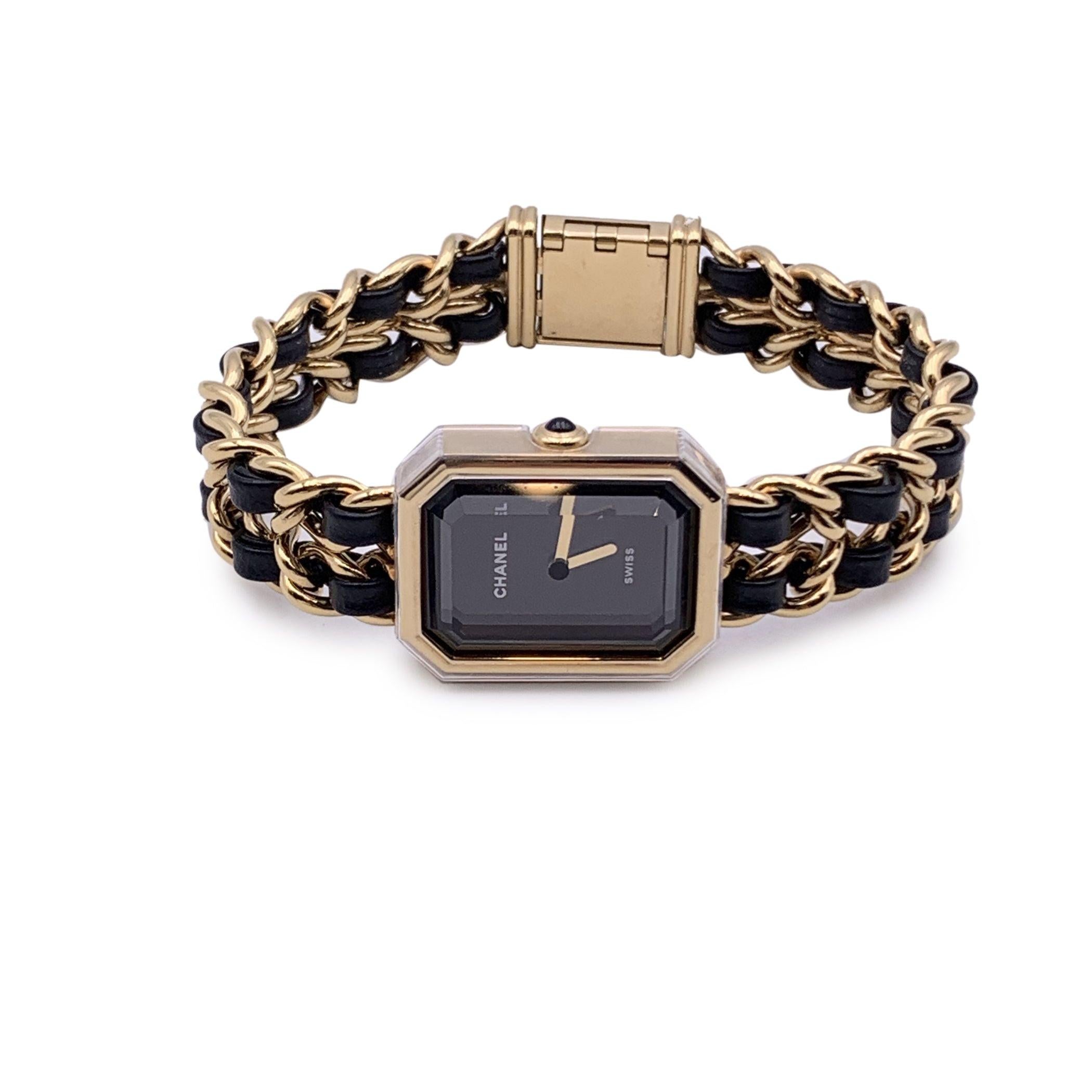 Brown Chanel Black Gold Plated Steel Premiere Edition Originale Watch For Sale