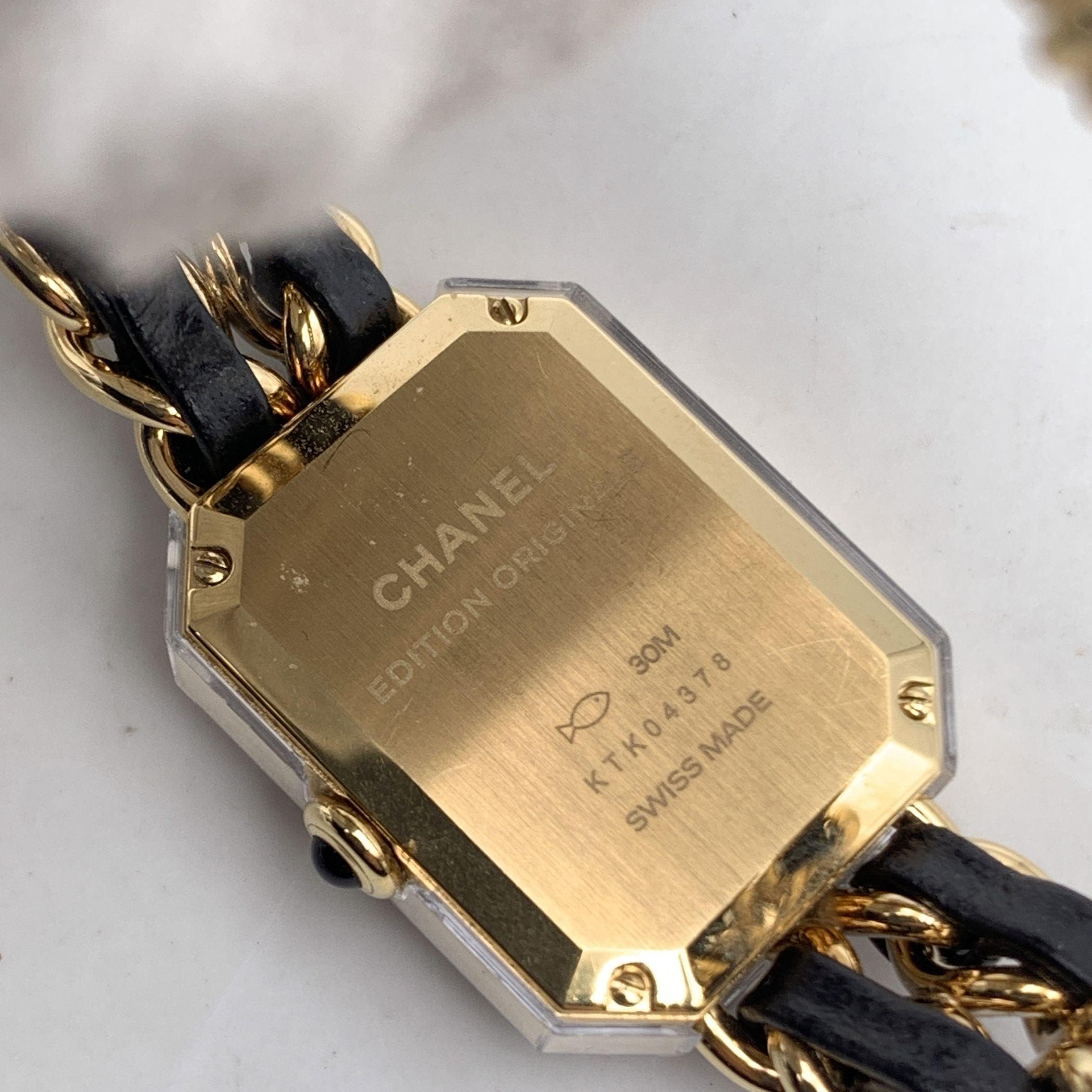 Women's Chanel Black Gold Plated Steel Premiere Edition Originale Watch For Sale