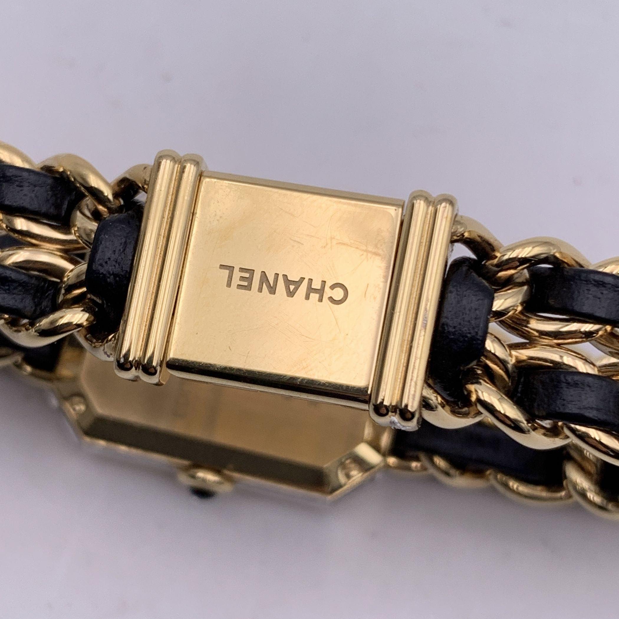 Chanel Black Gold Plated Steel Premiere Edition Originale Watch For Sale 1
